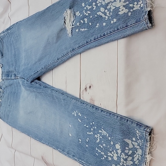 MADEWELL The Dad Jean Bleached Edition Medium Wash Slouchy High Rise Size 30 - Picture 1 of 13